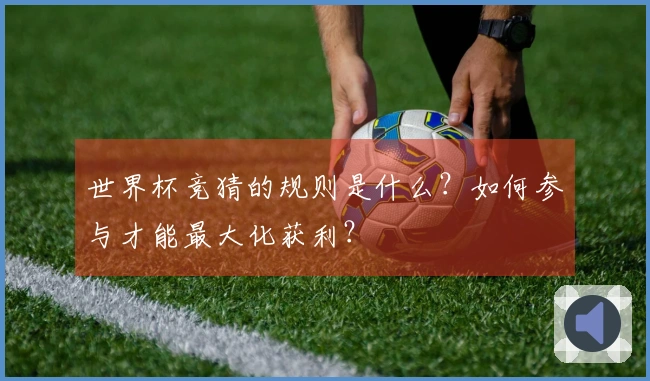 世界杯竞猜的规则是什么?如何参与才能最大化获利?